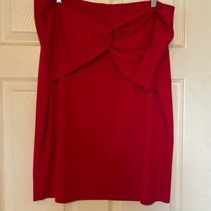 Red skirt with swag across top